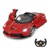 RASTAR – Voiture télécommandée Ferrari LaFerrari Aperta échelle 1:14, avec dessus décapotable, portes qui s’ouvrent, phares f