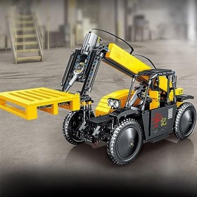 SDXFUWA Chariot élévateur MOC, télécommande Jouet modèle de Camion élévateur pour Enfants à partir de 8 Ans/Adulte 1458+pcs 