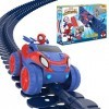 Smoby - Spidey FleXtreme - 4m40 de Circuit de Voiture - 184 Pistes Flexibles et Modulables + 1 Véhicule Spidey Effets Lumineu