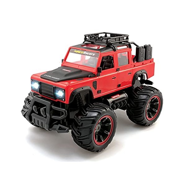 NincoRacers - Overlander. Fonctionne avec Piles. Voiture Monster Truck télécommandée. Échelle 1/14 avec lumières. + 6 Ans NH