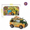 Tortues Ninja, Camion de Combats, Lance Pizza motorisé, Peut contenir Les Figurines de 12 cm, Jouet pour Enfants dès 4 Ans, G