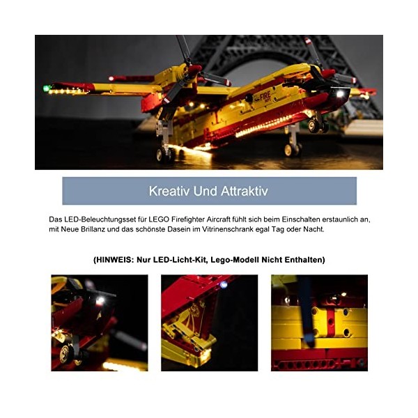 Kit déclairage pour Lego 42152 Lavion de Pompier Pas de modèle Lego , Ensemble déclairage LED télécommandé Compatible ave