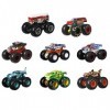Hot Wheels Monster Trucks Coffret de 8 véhicules aux roues géantes, jouet de voiture pour enfant, emballage durable, HGX21