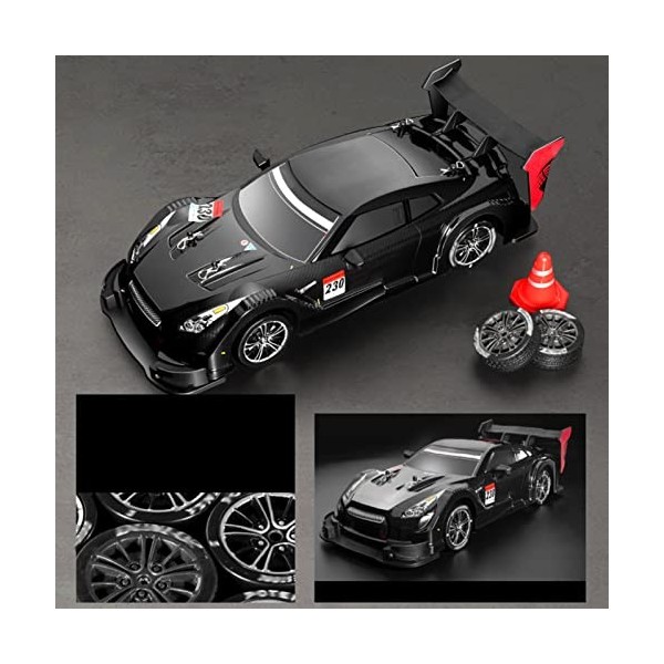 Goolsky RC Drift Car 1/16 RC Car 2.4GHz 4WD 40km/h RC Race Car High Speed Kids Gift RTR Noir