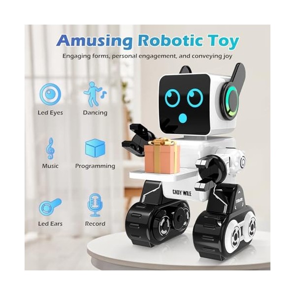 anysun Jouet Robot pour Enfants, Robots RC Intelligents avec Tactile, Application et Télécommande, Jouet Robot Programmable, 