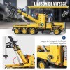 SDXFUWA Technique de Remorquage Lourd Camion avec Grue Blocs de Construction - Modèle de Camion à Collectionner - 1250+Pièces