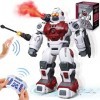 Vatos Robot Enfants 3+ Ans, Jouet Robot télécommandé, 2.4GHz Commande gestuelle Robot RC programmable avec LED Pulvérisation 