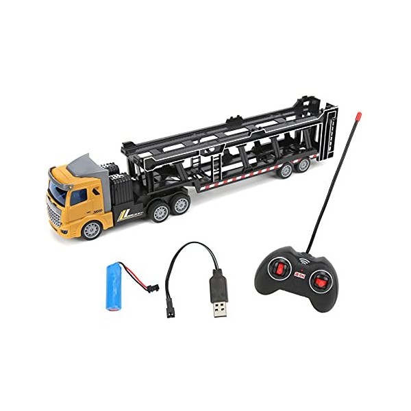 RC Dump Truck Toys,plplaaoo Télécommande Kid Truck Toy Model 1:48 Alliage Super Truck Vehicle Simulation Transporter Model To