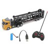 RC Dump Truck Toys,plplaaoo Télécommande Kid Truck Toy Model 1:48 Alliage Super Truck Vehicle Simulation Transporter Model To