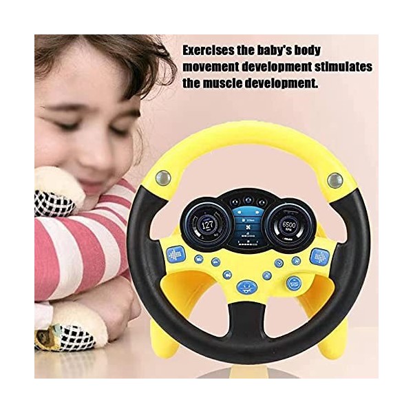 Jouet volant, jouet de voiture de copilote avec musique et lumière enfant enfants Drive Learning Learning cadeau musical déd