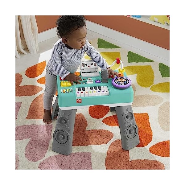 Fisher-Price- Puppy Mix Learn Music Table Qe, HRB66, Multicolore, Moyen