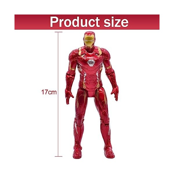 OBLRXM Iron-Man Figure, Anime Action Figure, A-vengers Titan Hero Series Collectible, Iron-Man Figurine daction, Modèle Stat