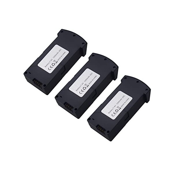 ZYGY 3PCS 7.4V 1200mAh Batterie Au Lithium pour E520 E520S Quadricoptère Pliant Accessoires Télécommande Drone Batterie