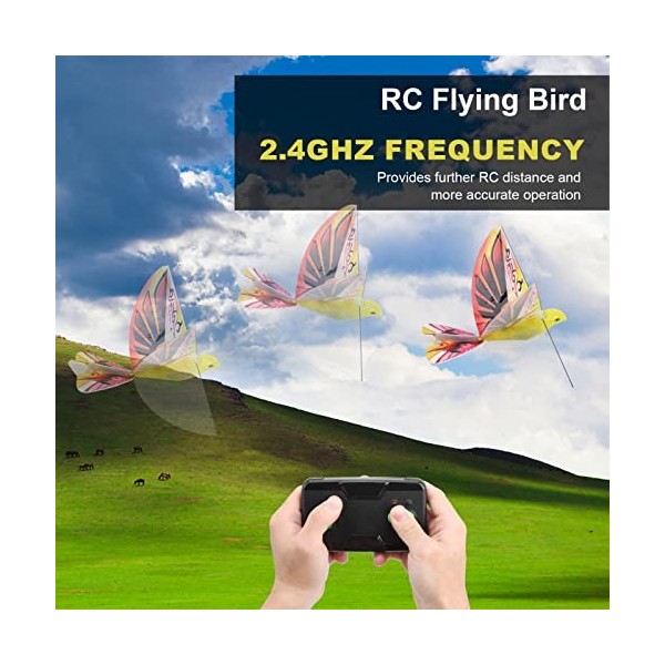 RC Flying Bird Flying RC Bird Drone Jouet pour Enfants 2.4GHz Télécommande Intérieur Extérieur Télécommande Bionic Flapping B