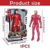 Iron Man Figurines pour enfants, jouet daction de 17 cm, figurines animées, tête et bras rotatifs, figurines de décoration d