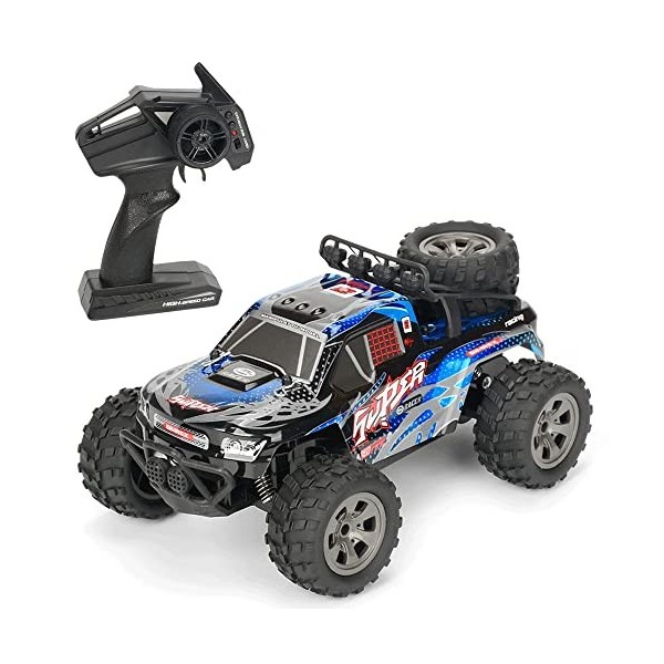 HEBXMF Voiture télécommandée électrique à léchelle 1/18, camion RC descalade tout terrain absorbant les chocs, véhicule tou