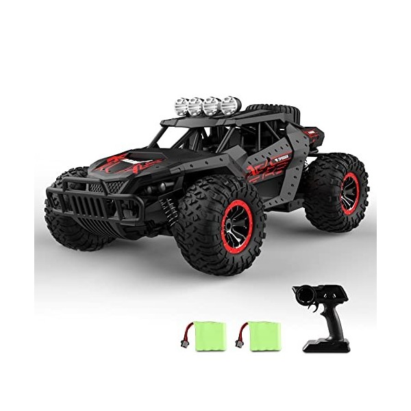 Voiture Tout-Terrain télécommandée pour lextérieur avec 2 Batteries 60 Minutes 1:16 Échelle RC Voiture Buggy 20KM/H Télécomm