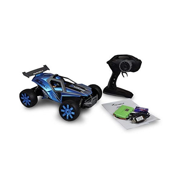 Amewi 22512 Atomic Buggy télécommandé 1:12 RTR, 2,4 GHz, jusquà 25 km/h, Hors Piste, Bleu/Noir