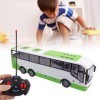 Bus télécommandé, Simulation de Modèle de Bus RC sans Fil en Direct 1/30 pour Jouets pour Enfants Blanc Vert 