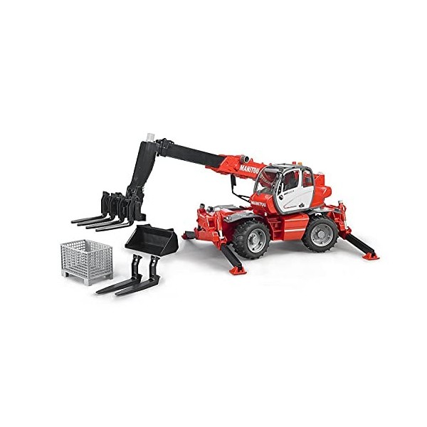 bruder 02129 - Manitou Teleskopler MRT 2150, Véhicule de chantier, chariot élévateur