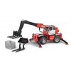 bruder 02129 - Manitou Teleskopler MRT 2150, Véhicule de chantier, chariot élévateur