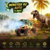 SNADER Monster Voiture télécommandée pour enfants Monster Truck 2,4 GHz RC Jouet de voiture avec lumière, son, pulvérisation,