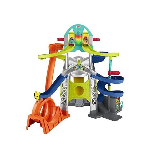 ​Fisher-Price Little People Launch & Loop Raceway, vehicle playset for toddlers and preschool kids