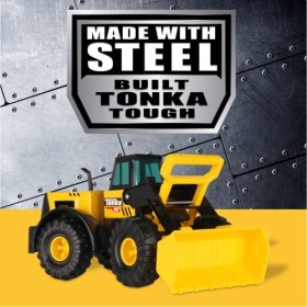 Tonka Steel Classic Front Loader, Dumper Truck Toy for Children, Kids Construction Toys for Boys and Girls, Vehicle Toys for 