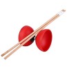 Cuque Diabolo, 5.71 * 4.72 * 4.72in ABS Triple roulement Diabolo avec des Baguettes Diabolo Jonglage Set pour Les débutants e