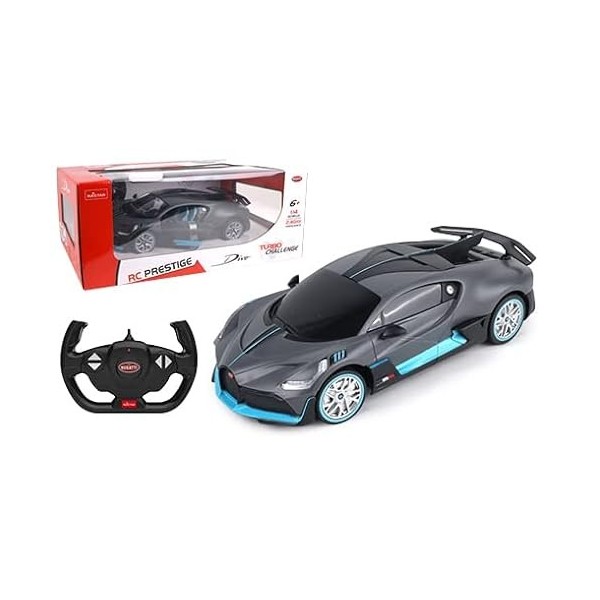 TURBO CHALLENGE - Bugatti Divo - RC Prestige - 095614 - Voiture Télécommandée - Noir - 1/14 - Piles Non Incluses - Plastique 