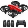 A24 Mini Drone pour Enfant Débutant RC Hélicoptère avec Télécommande, 3 Batteries Modulaires 23mins Temps de Vol, Mode de Com