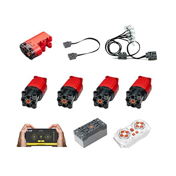 GEST Technic Power Functions Set Technic Moteur avec Télécommande Upgrade Power Fonctions Motor Set Compatible avec Lego Tech