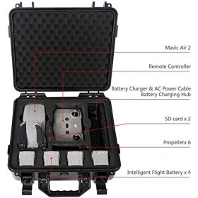 Smatree Étui Rigide étanche Professionnel Compatible avec DJI Mavic Air 2S / Air 2 et télécommande DJI Drone et Accessoires 
