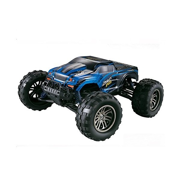 Teckey 9117 RC Voiture 2.4GHz Contrôle Télécommandé Buggy 1:12 Modélisme RTR Bolide Electrique de Course Noir Bleu 