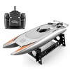 Sunbary Bateau Télécommandé, 2.4GHz RC Bateau de Course à Grande Vitesse 20km/h Bateau de Course Imperméable, Moteur Double B