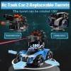 zootop Voiture Télécommandée, 2.4GHz Gesture RC Car 360° Rotation Drifting 4WD Battle Stunt Car 2 tourelles remplaçables Musi