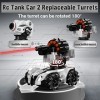 zootop Voiture Télécommandée, 2.4GHz Gesture RC Car 360° Rotation Drifting 4WD Battle Stunt Car 2 tourelles remplaçables Musi