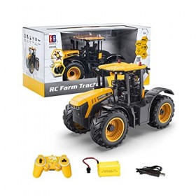 fisca Camion agricole RC 2.4G Véhicule de chantier télécommandé 1:16 Tracteur RC hautement simulé à léchelle 1:16 avec fonct