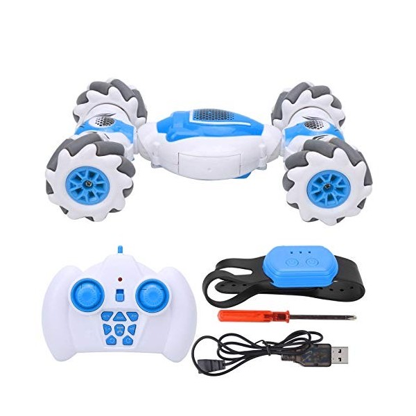 Dilwe RC Stunt Car, 2.4G Gestes Induction Quatre Roues Motrices RC Car Stunt Télécommande Voiture Jouet Cadeau pour Enfants B