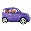 Barbie Voiture 4x4 tout terrain pour poupée, véhicule violet décapotable, jouet pour enfant, DVX58