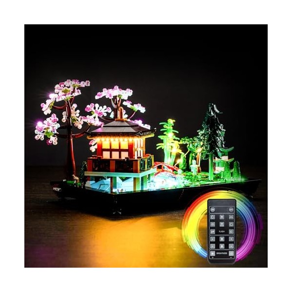 cooldac Kit déclairage LED pour Lego 10315 Icônes Jardin du Silence, Kit de jardin zen botanique, télécommande Kit déclaira