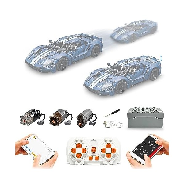 Kit télécommande et mise à niveau du moteur pour voiture Lego 42154 Technic 2022 Ford GT modèle non inclus 