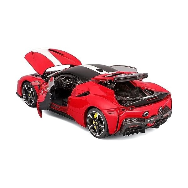 Burago- May Cheong GROUP-BBURAGO-1/18 Ferrari SIGNATURE-SF90 Stradale-Rouge-Véhicule pour Enfant dès 14 ans-16911, 16911