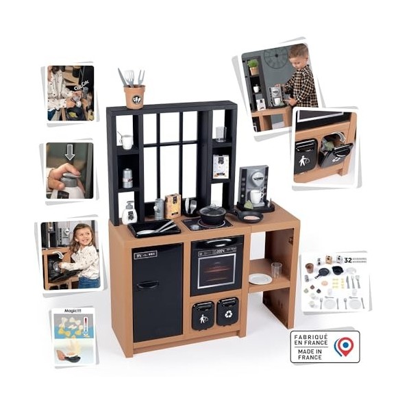 Smoby - Cuisine Loft - Jouet dImitation pour Enfant - Look Industriel - 32 Accessoires - Dès 3 Ans - Fabriqué en France - 31