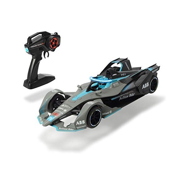 Dickie Toys 203167000 Formula E Gen2 Voiture de Course RC Gun Contrôleur de Gun Mode Attack Halo Effets de 8 à 11 km/h Charge