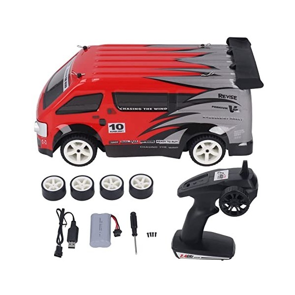 Voiture Télécommandée Drift - 2.4GHz, 1:18, Avec Lumières LED Et Effet Spray - Cadeau Enfant 3-8 Ans - Bleu