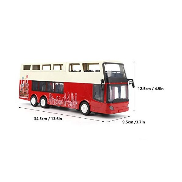 T best RC Bus, 1/18 Double Decker Jouet télécommande Enfants DIY Bus modèle Voiture Jouet