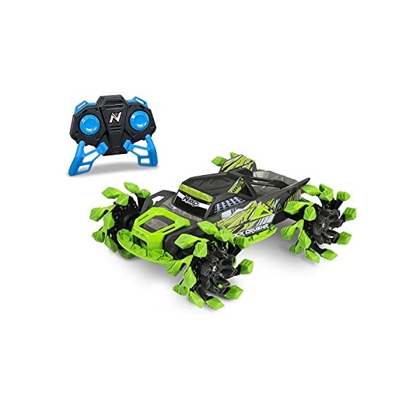 Nikko RC 10211 Rock CrushR, Ferngesteuertes RC Auto, Offroad Fahrzeug bis 14 km/h, automatisch ausfahrende Räder, Extra Grip,