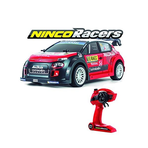 NincoRacers - Citroën C3 WRC Officiel Championnat du Monde. Échelle 1/10. Voiture Télécommandée. 2,4 Ghz. Mesure: 42 x 13,5 x