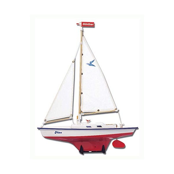 Paul Günther 1806 - Voilier Möve, petit yacht à voile pour jouer, dimensions env. 39 x 50 cm, fabrication de haute qualité et